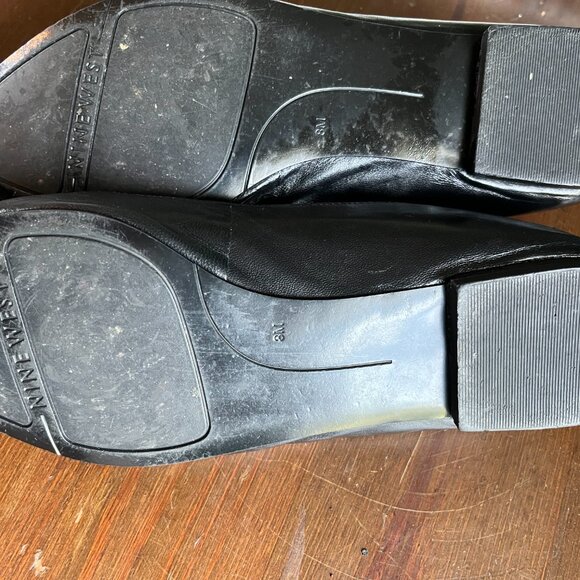 Nine West Black Flats with Jewels Size 8 - Picture 4 of 4